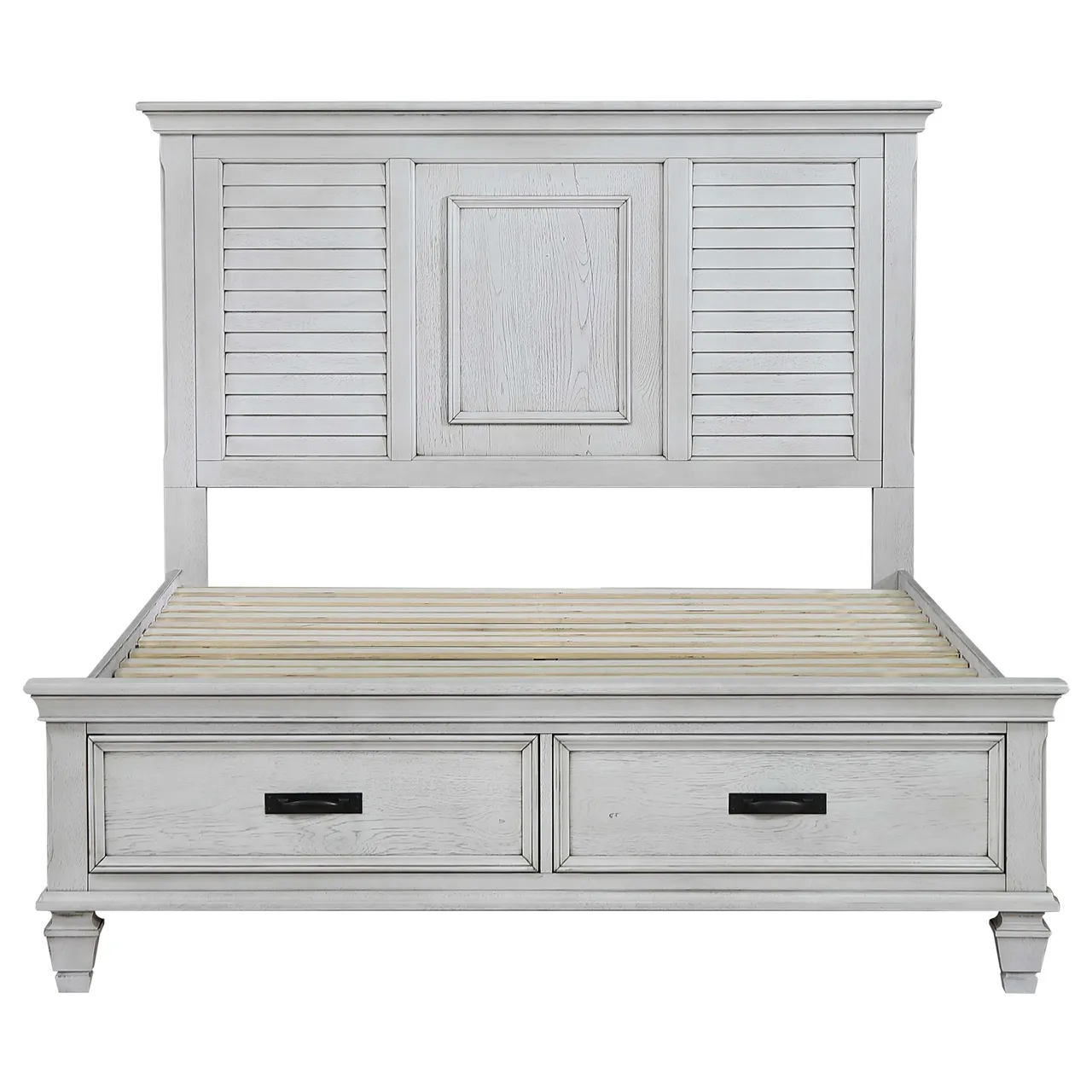 FRANCO EASTERN KING STORAGE BED ANTIQUE WHITE