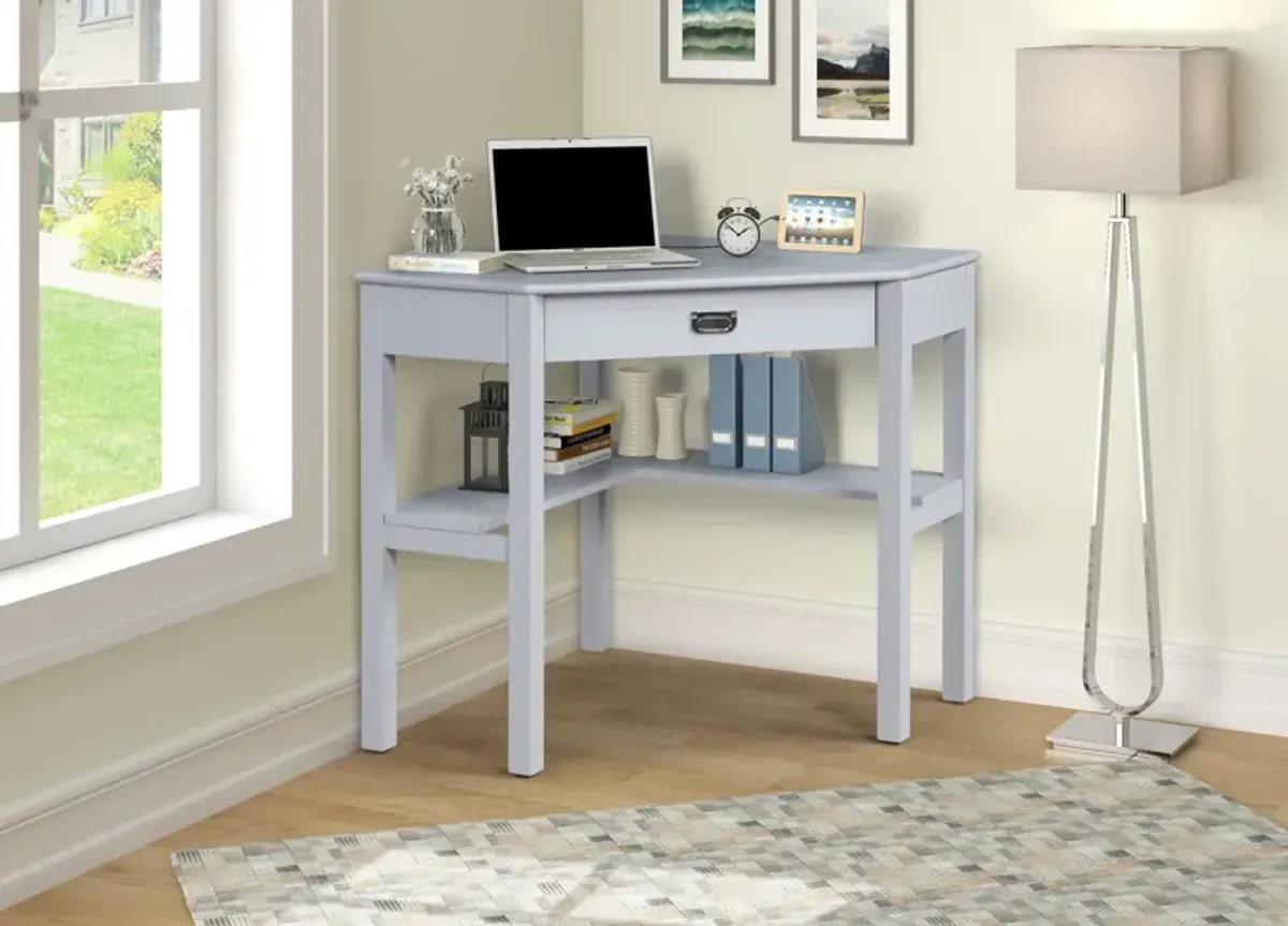 Linon Peggy Corner Desk Gray