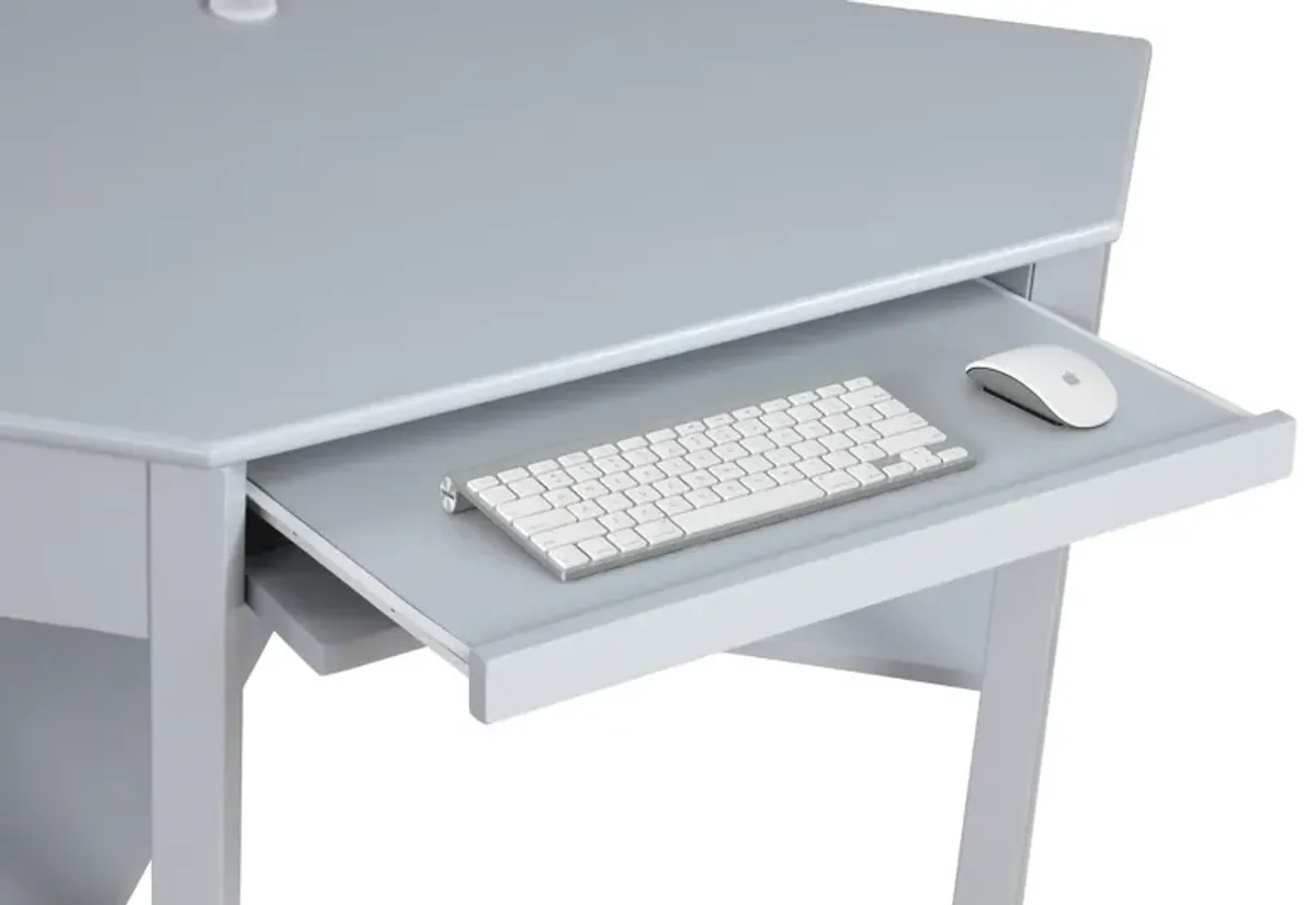 Linon Peggy Corner Desk Gray