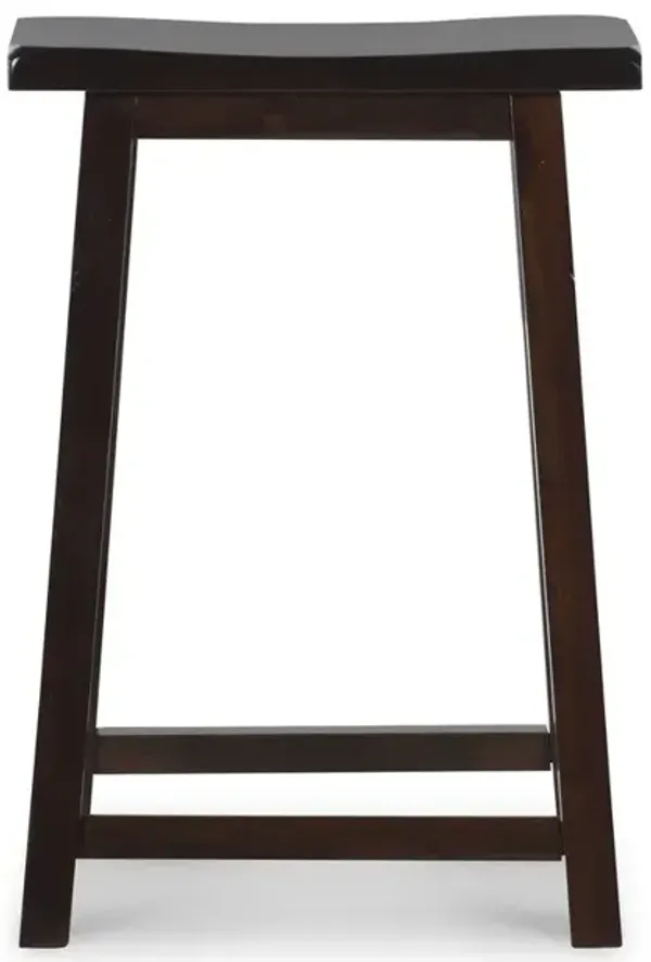 Linon 24 Inch Saddle Stool
