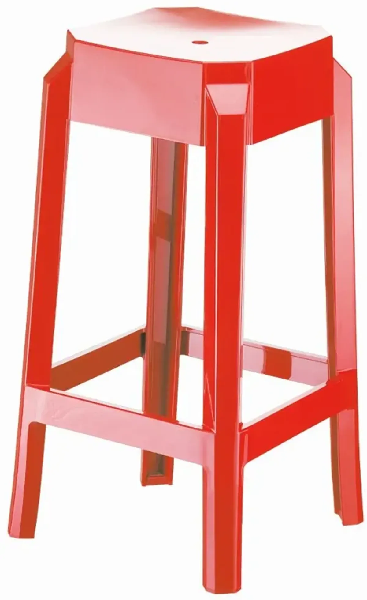 Compamia Fox Polycarbonate Counter Stool Glossy Red