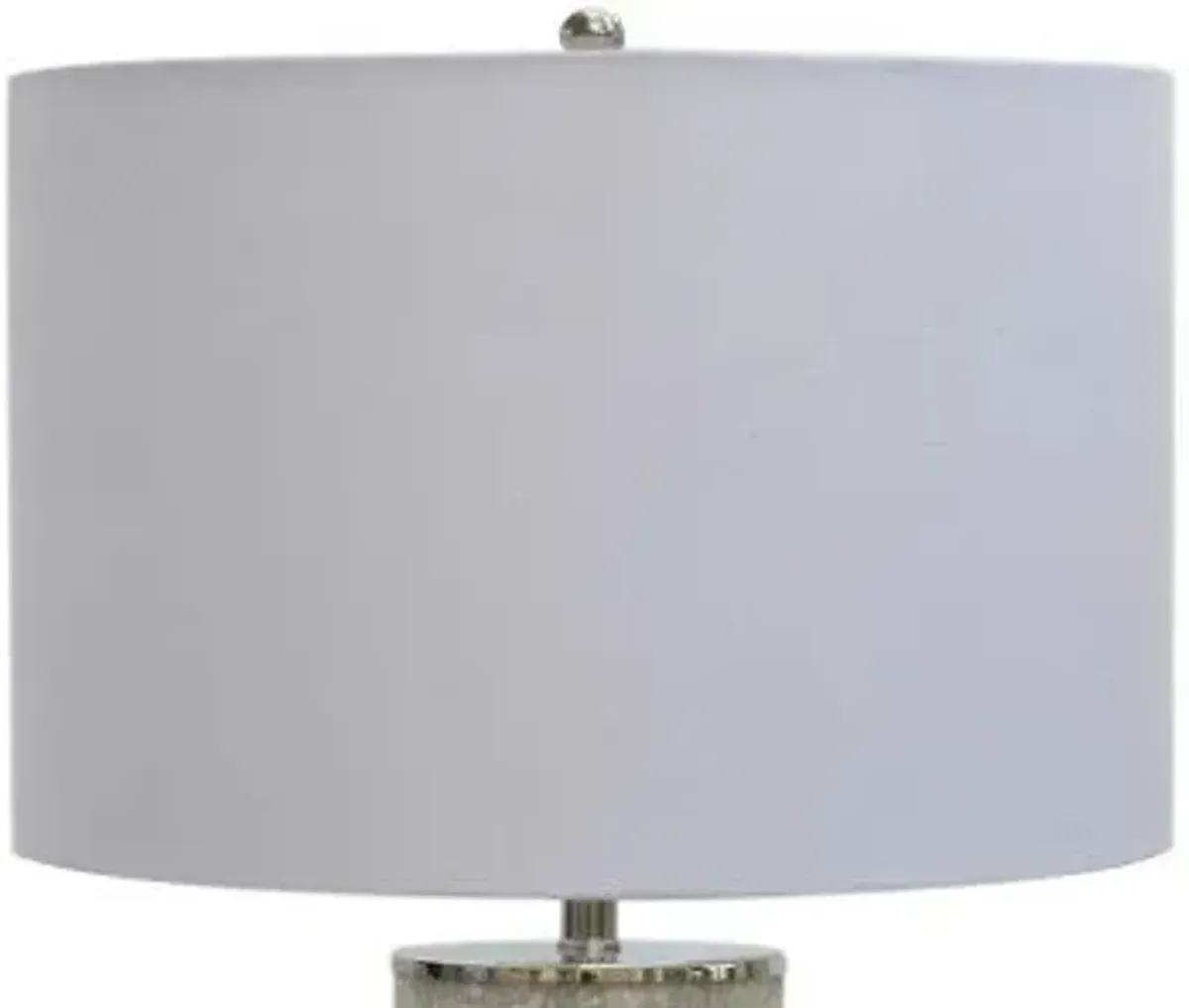 Crestview Frost Nickel/Off-White/White Table Lamp