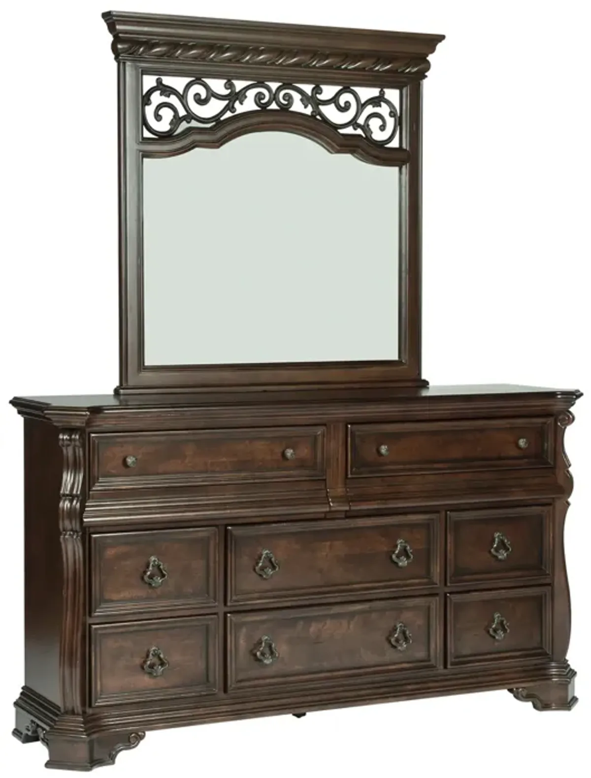 Liberty Furniture Arbor Place Brownstone Dresser & Mirror