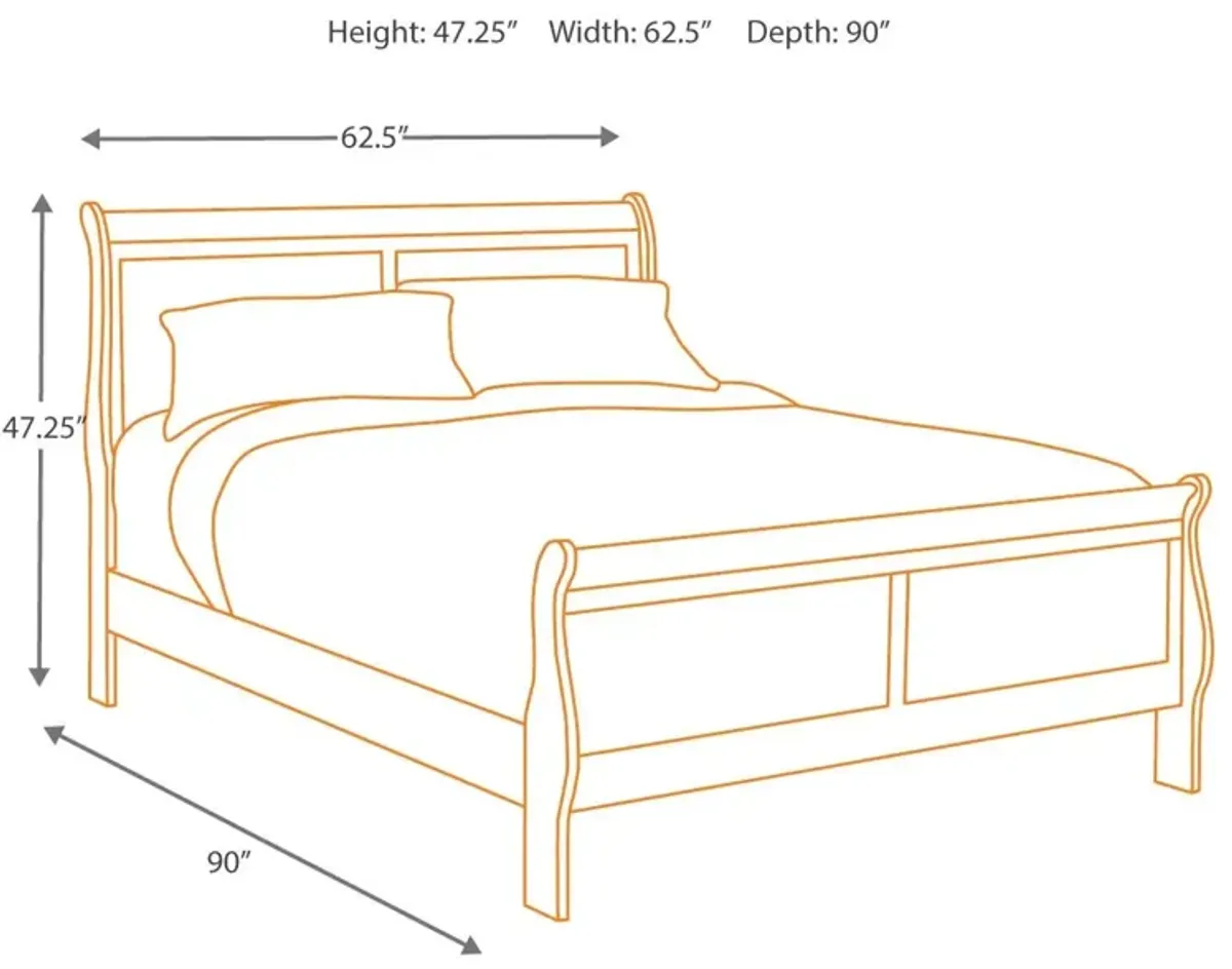 Ashley Alisdair Dark Brown California King Sleigh Bed