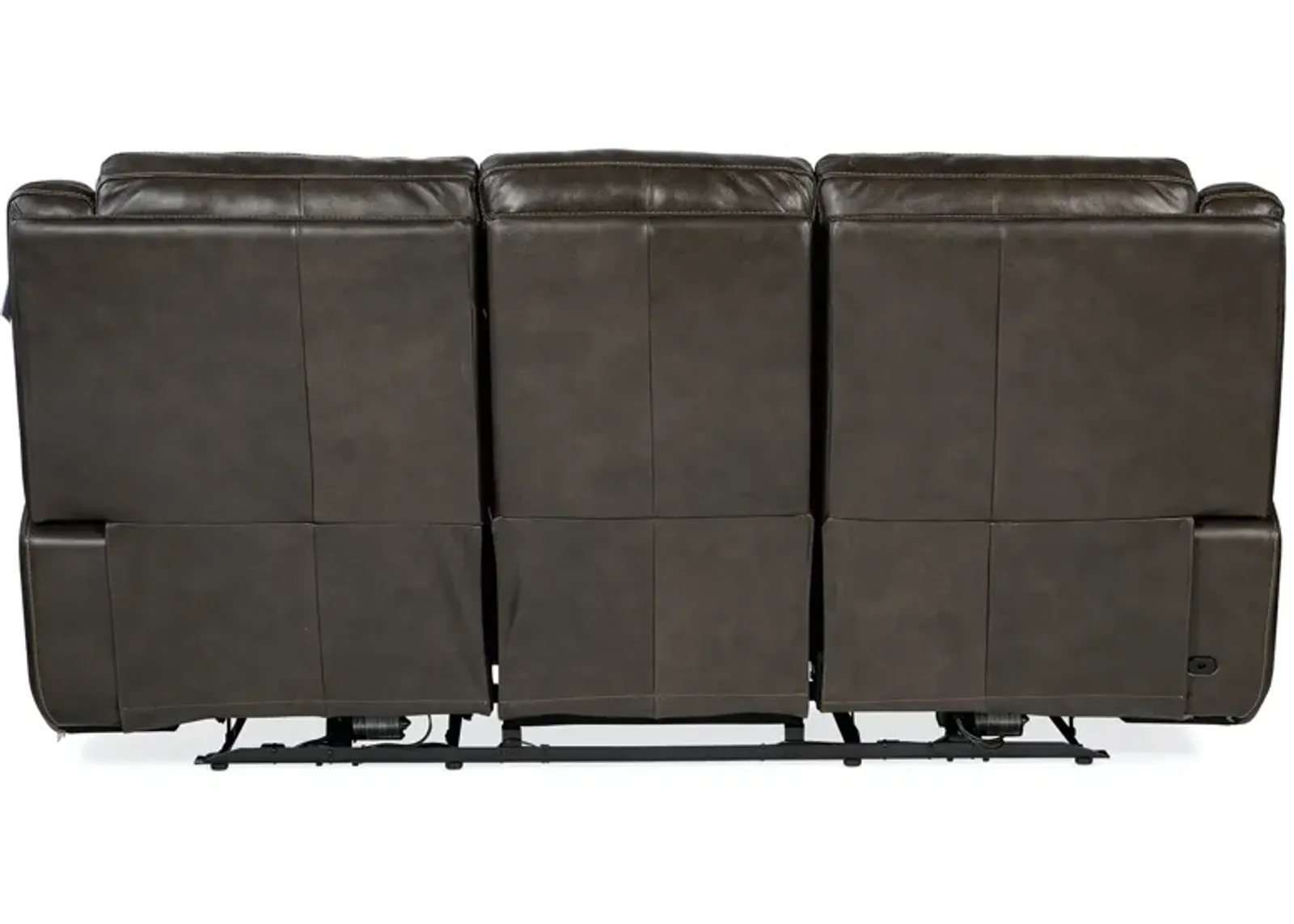 Hooker Furniture Montel Cosmos Cocoa Lay Flat Leather Power Sofa with Power Headrest & Lumbar