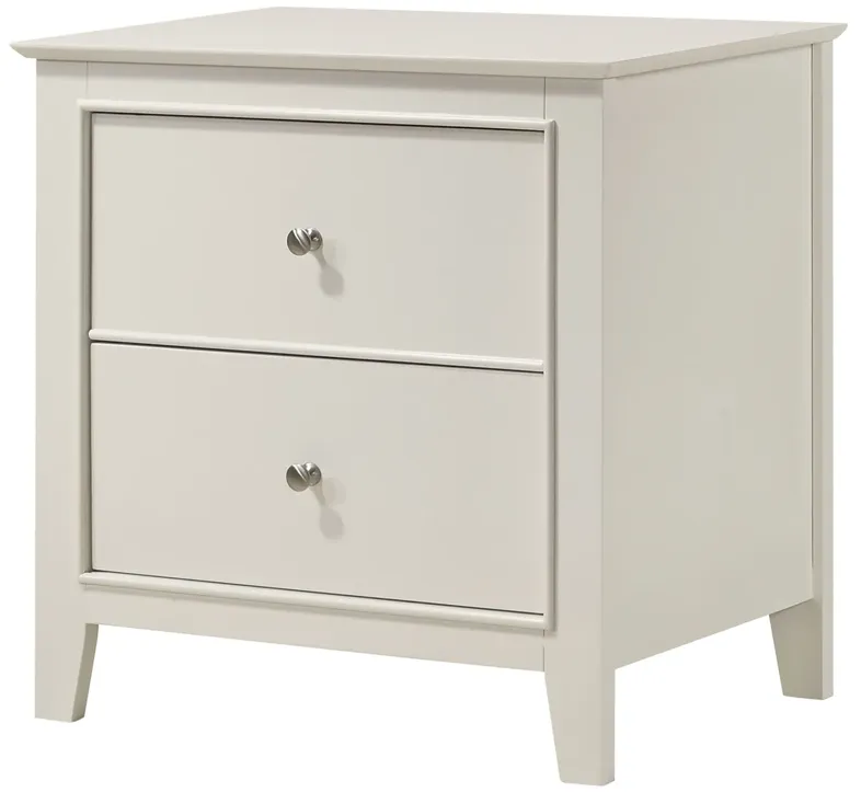 SELENA TWO-DRAWER NIGHTSTAND BUTTERMILK