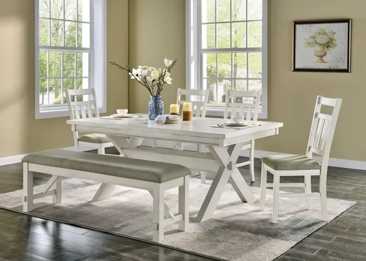 Powell Turino Smokey White 6-Piece Dining Set