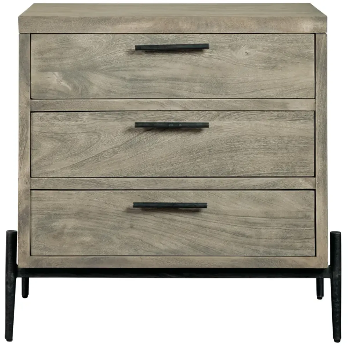 Hekman 3-Drawer Night Stand Gray Bedford Park