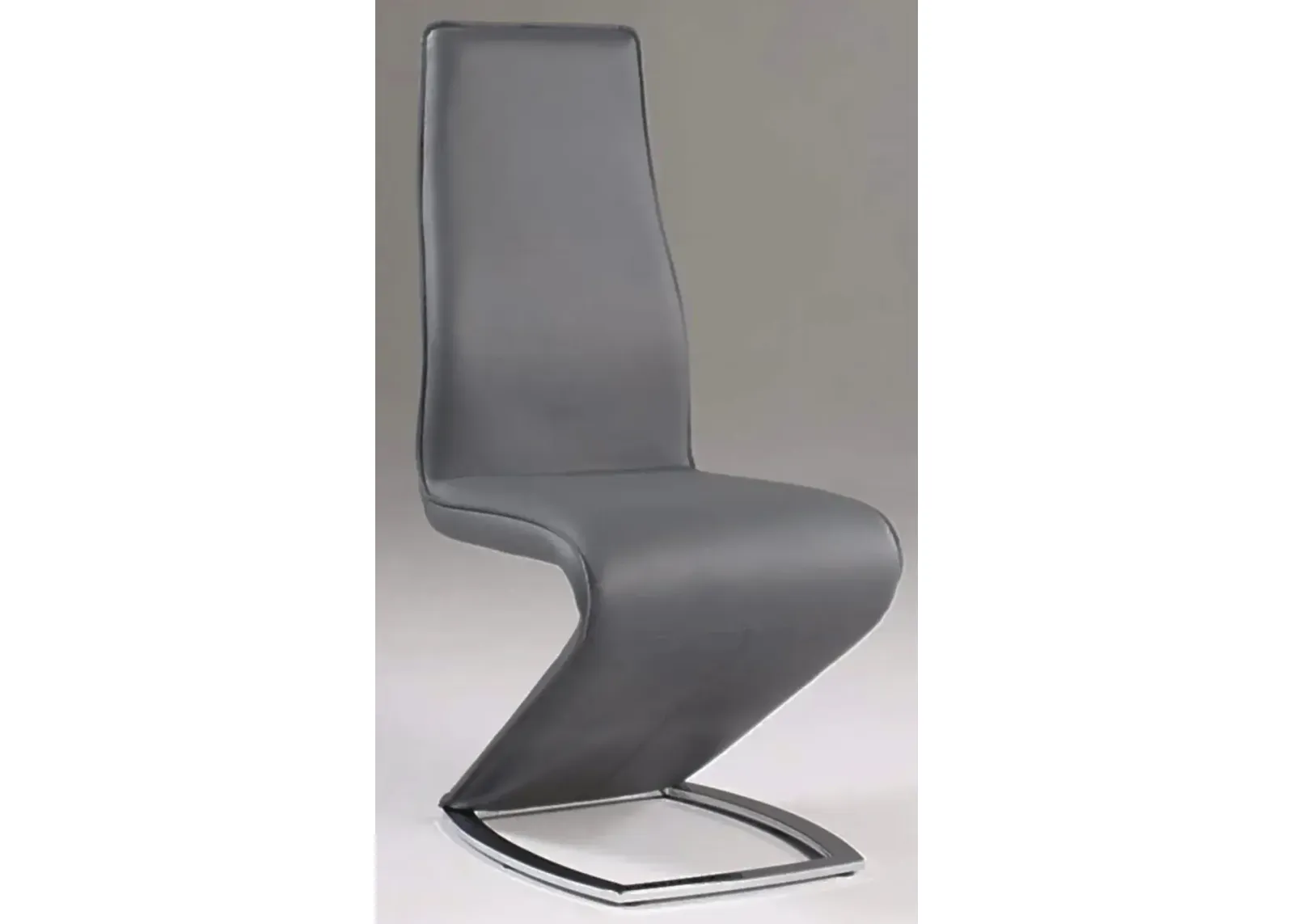 Chintaly Tara Grey Modern Grey Z-Shaped Side Chair