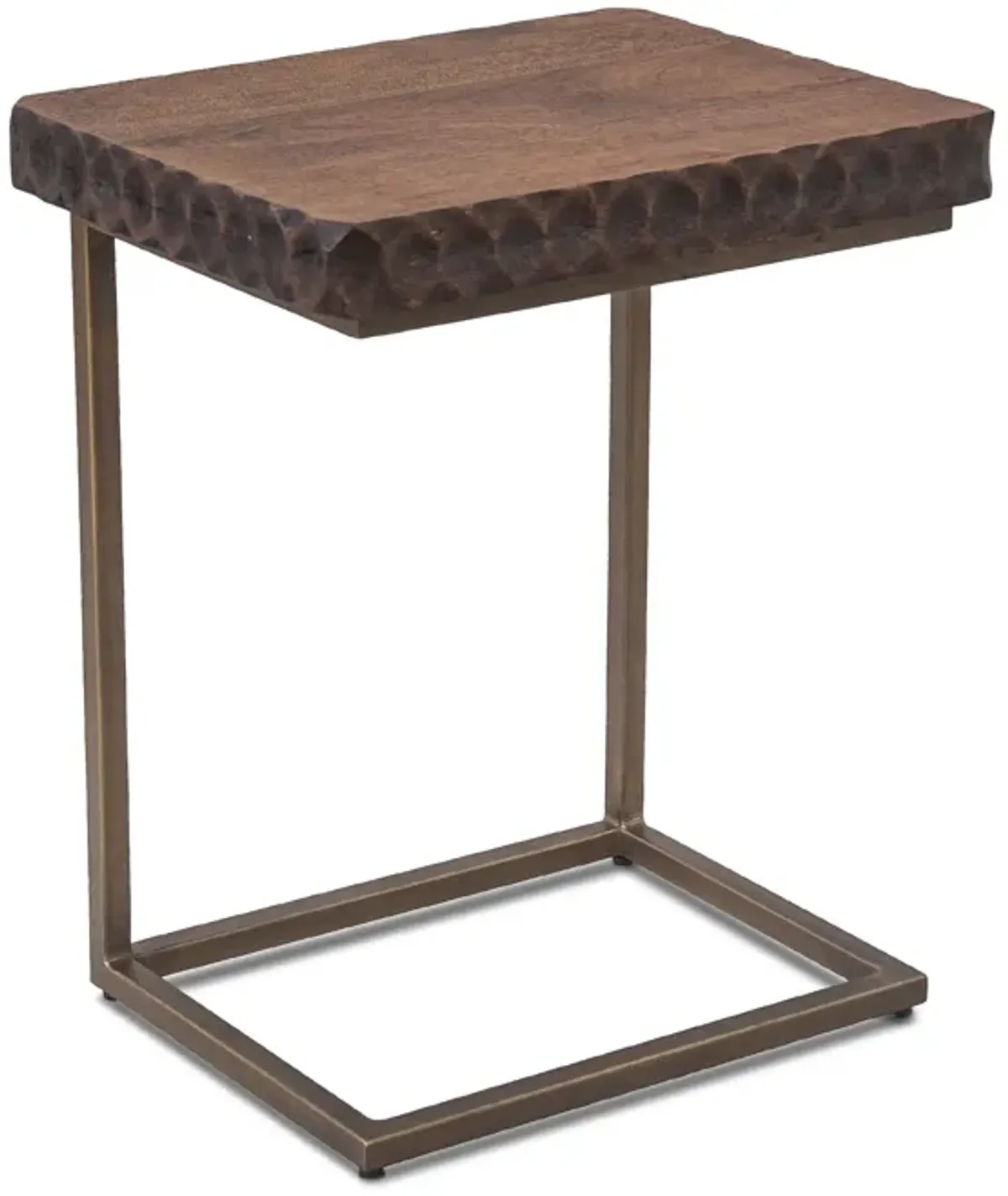 Home Trends Design Santa Cruz Two-Tone Mango Wood Modern Side Table