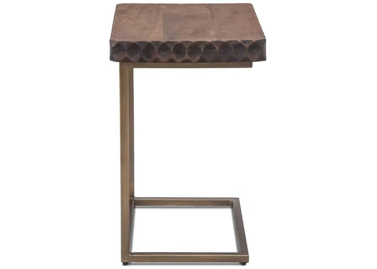 Home Trends Design Santa Cruz Two-Tone Mango Wood Modern Side Table