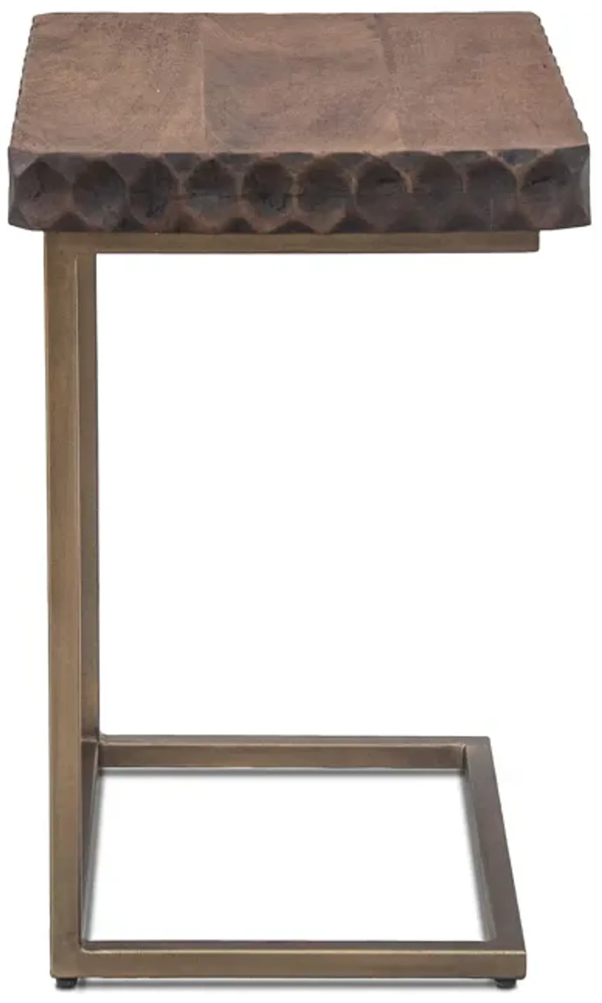 Home Trends Design Santa Cruz Two-Tone Mango Wood Modern Side Table