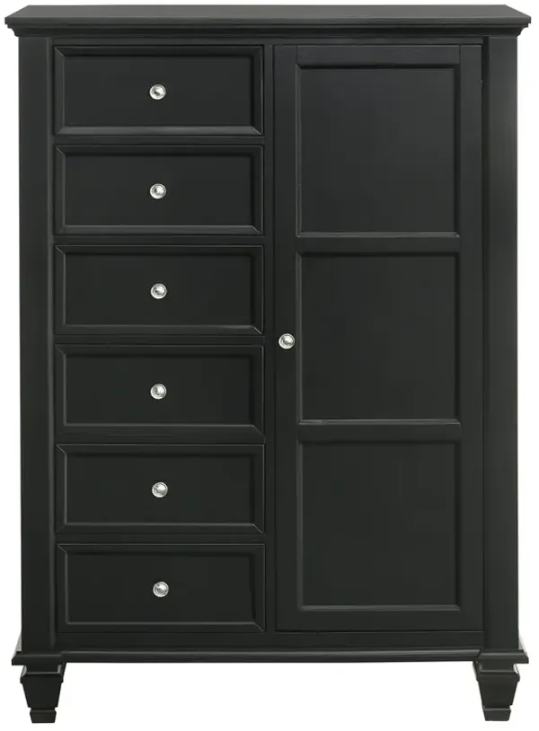Coaster Sandy Beach 8-Drawer Door Chest Black