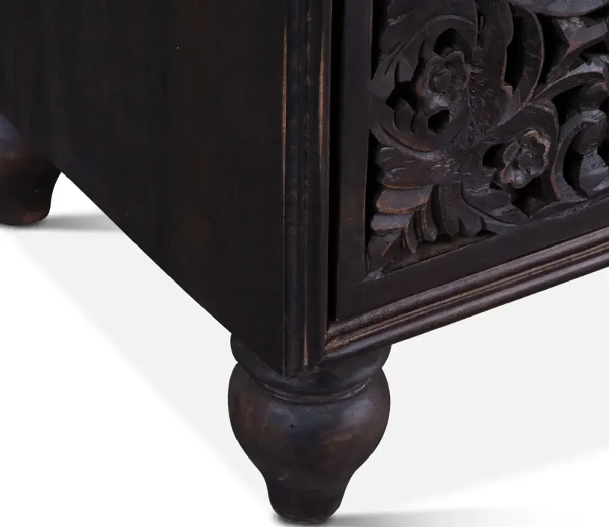 Home Trends Design Taj Hand-Carved Mango Wood Dresser in Vintage Brown