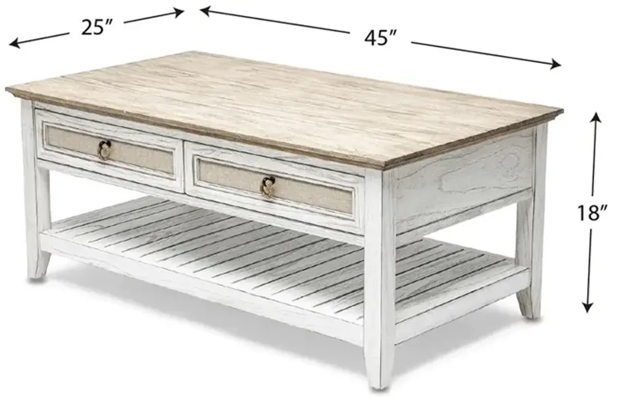 Seawinds Captiva Island Coffee Table Beach Sand Finish