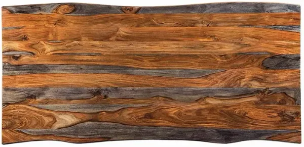 Coaster Ditman 80 Inch Live Edge Dining Table Grey Sheesham