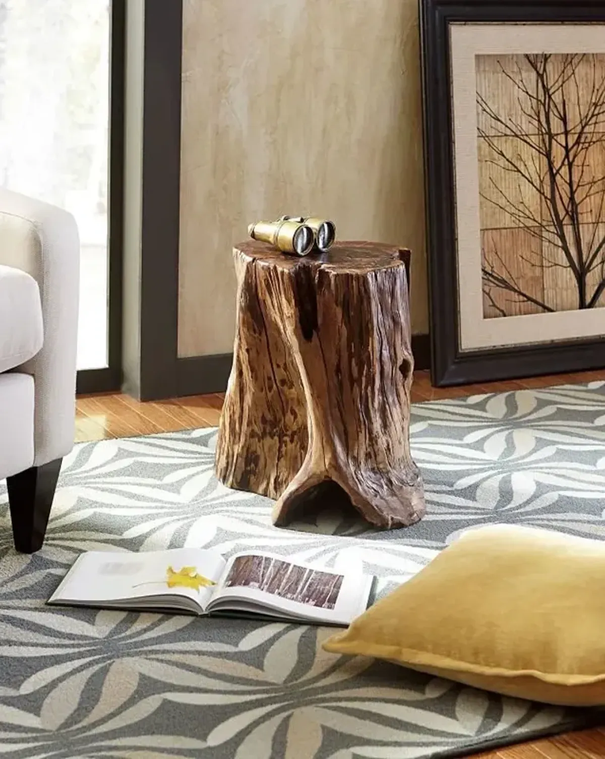 Hammary Hidden Treasures Tree Trunk Accent Table