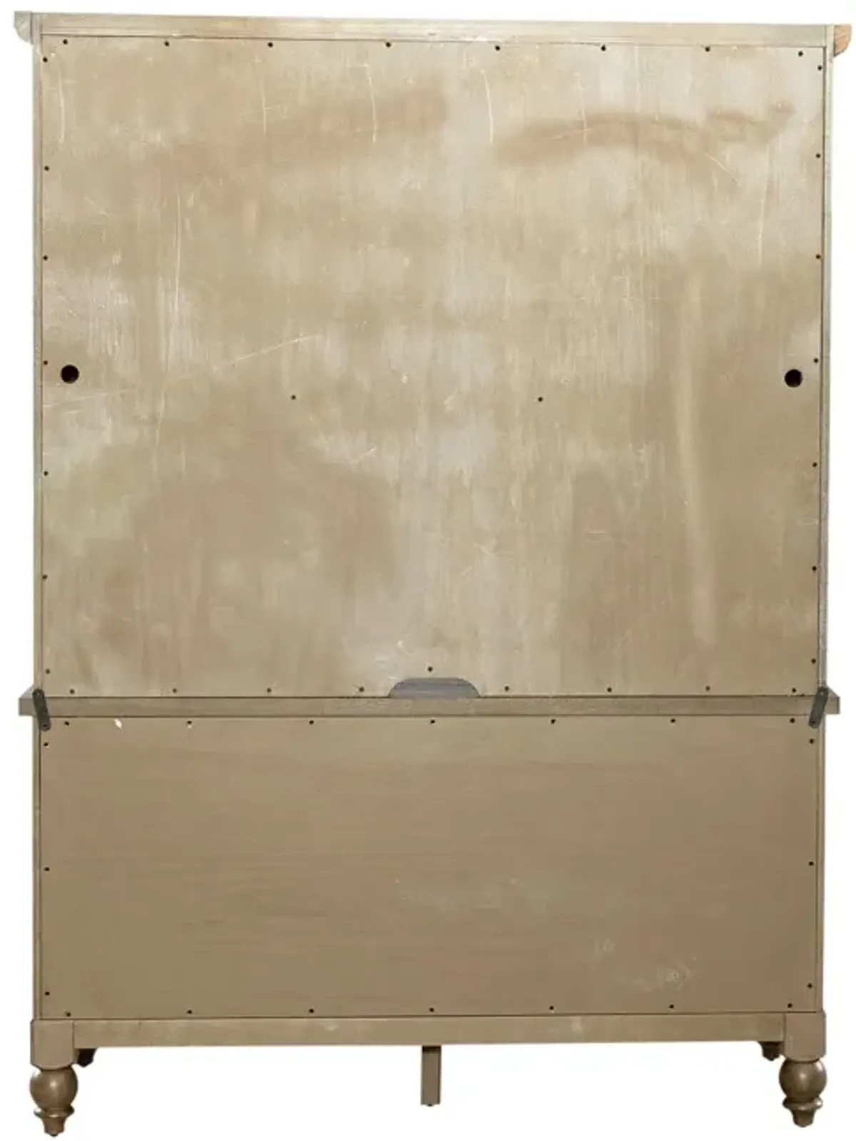 Liberty Furniture Americana Farmhouse Wire Brushed Antique Dusty Taupe Credenza & Hutch