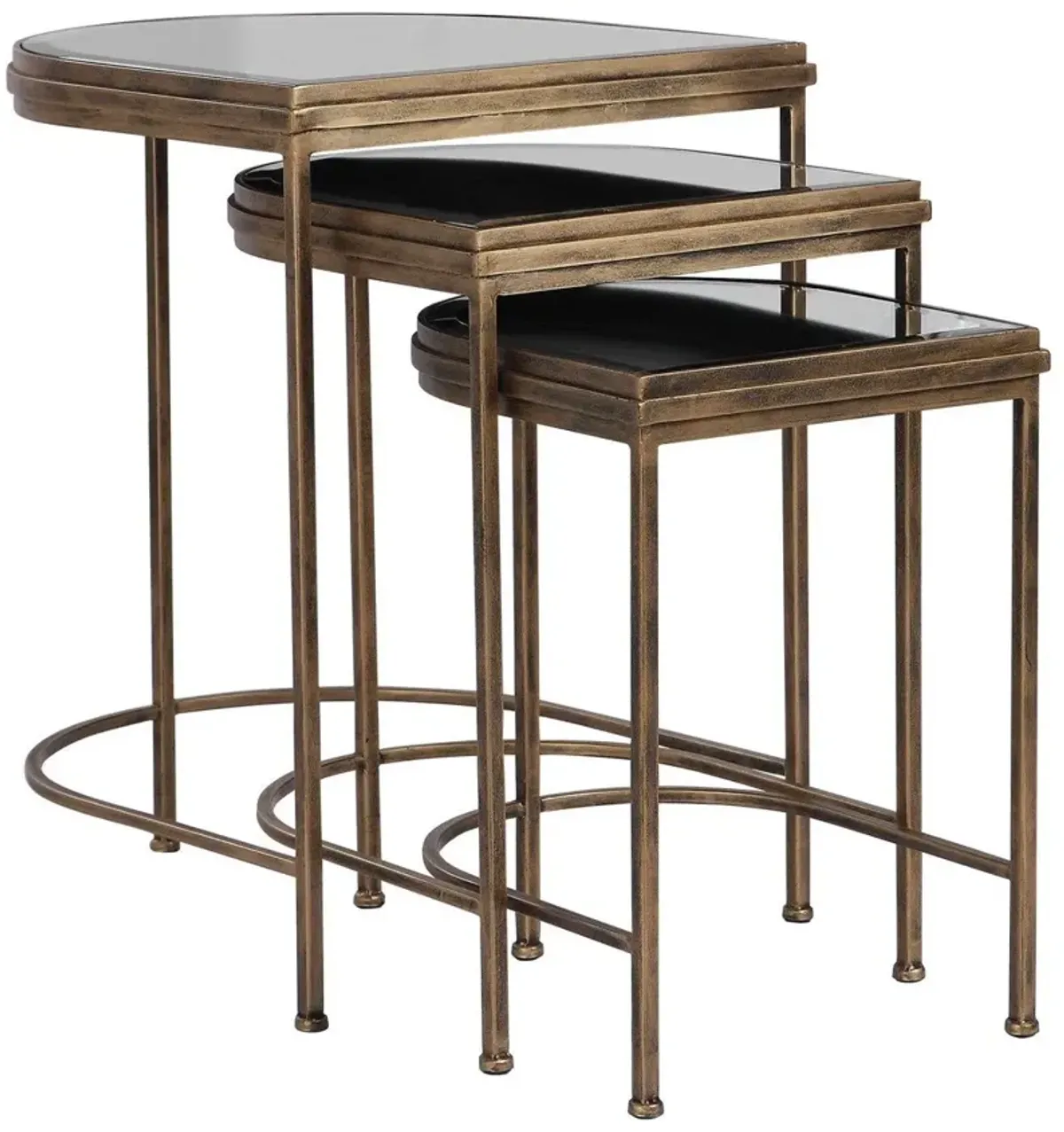 Uttermost India 3-Piece Gold Nesting Tables Set