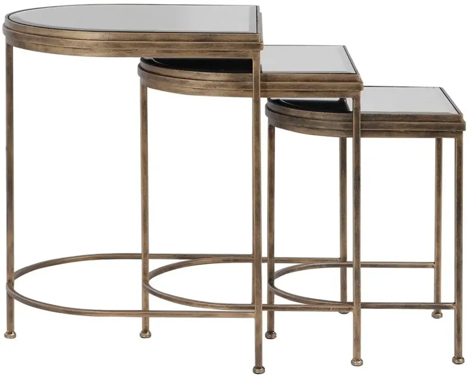 Uttermost India 3-Piece Gold Nesting Tables Set