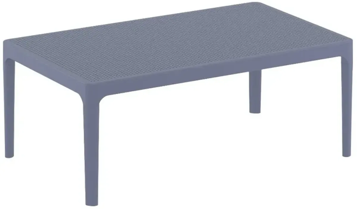 Compamia 39 Inch Outdoor Sky Lounge Coffee Table Dark Gray