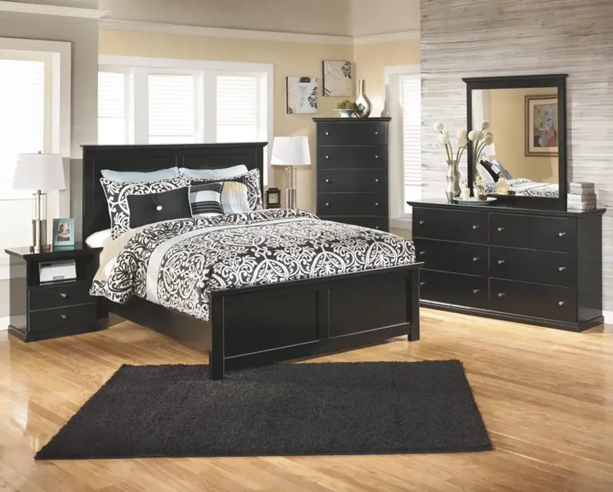 Ashley Maribel Black King Panel Bed