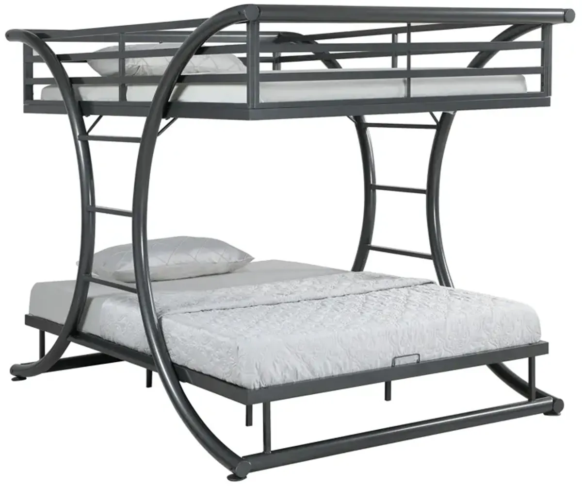 Coaster Stephan Metal Full Over Full Bunk Bed Gunmetal