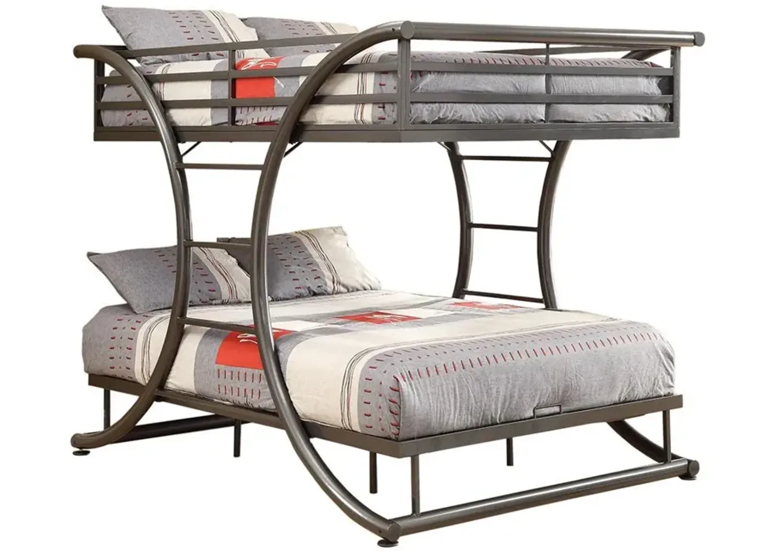 Coaster Stephan Metal Full Over Full Bunk Bed Gunmetal