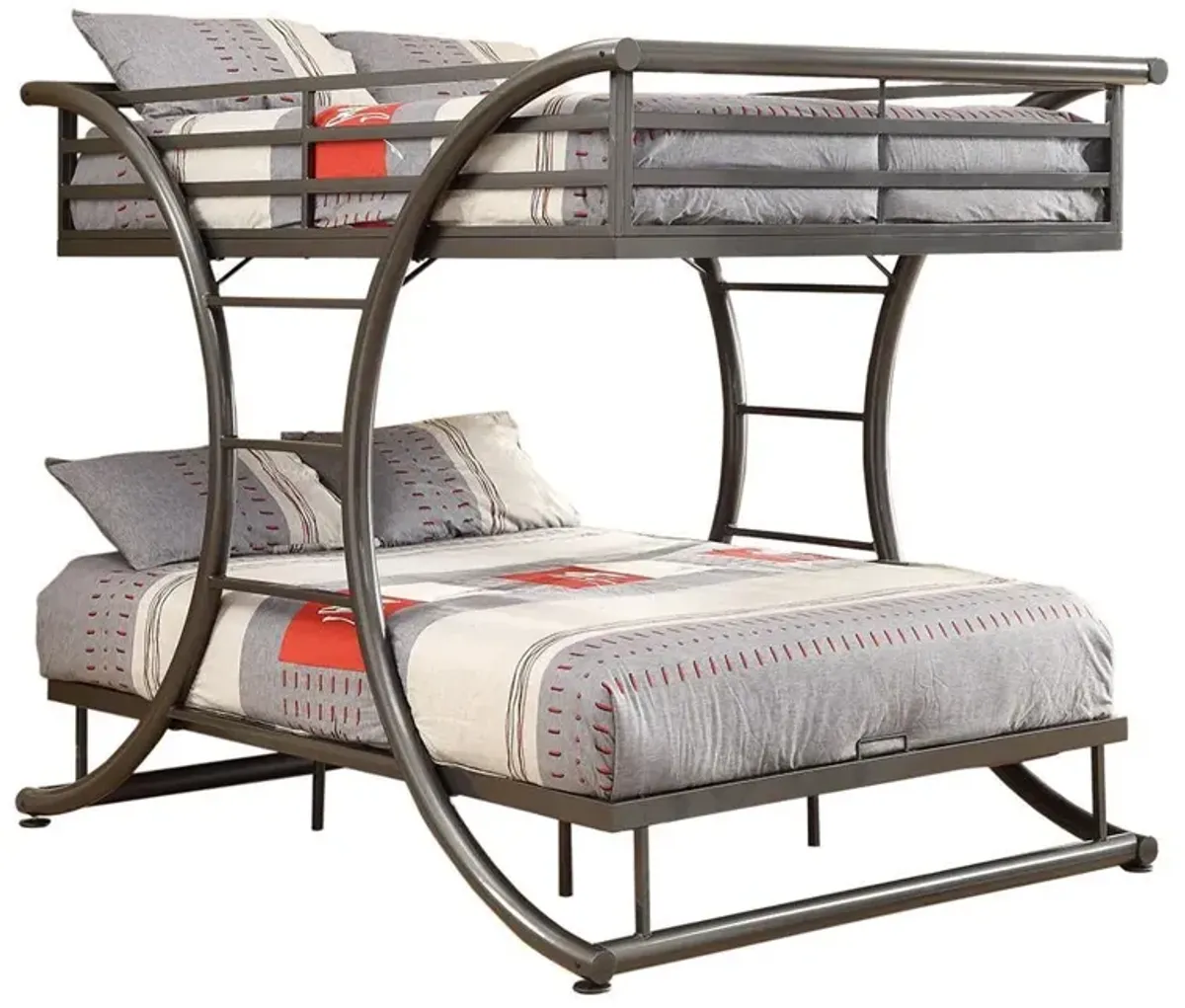 Coaster Stephan Metal Full Over Full Bunk Bed Gunmetal