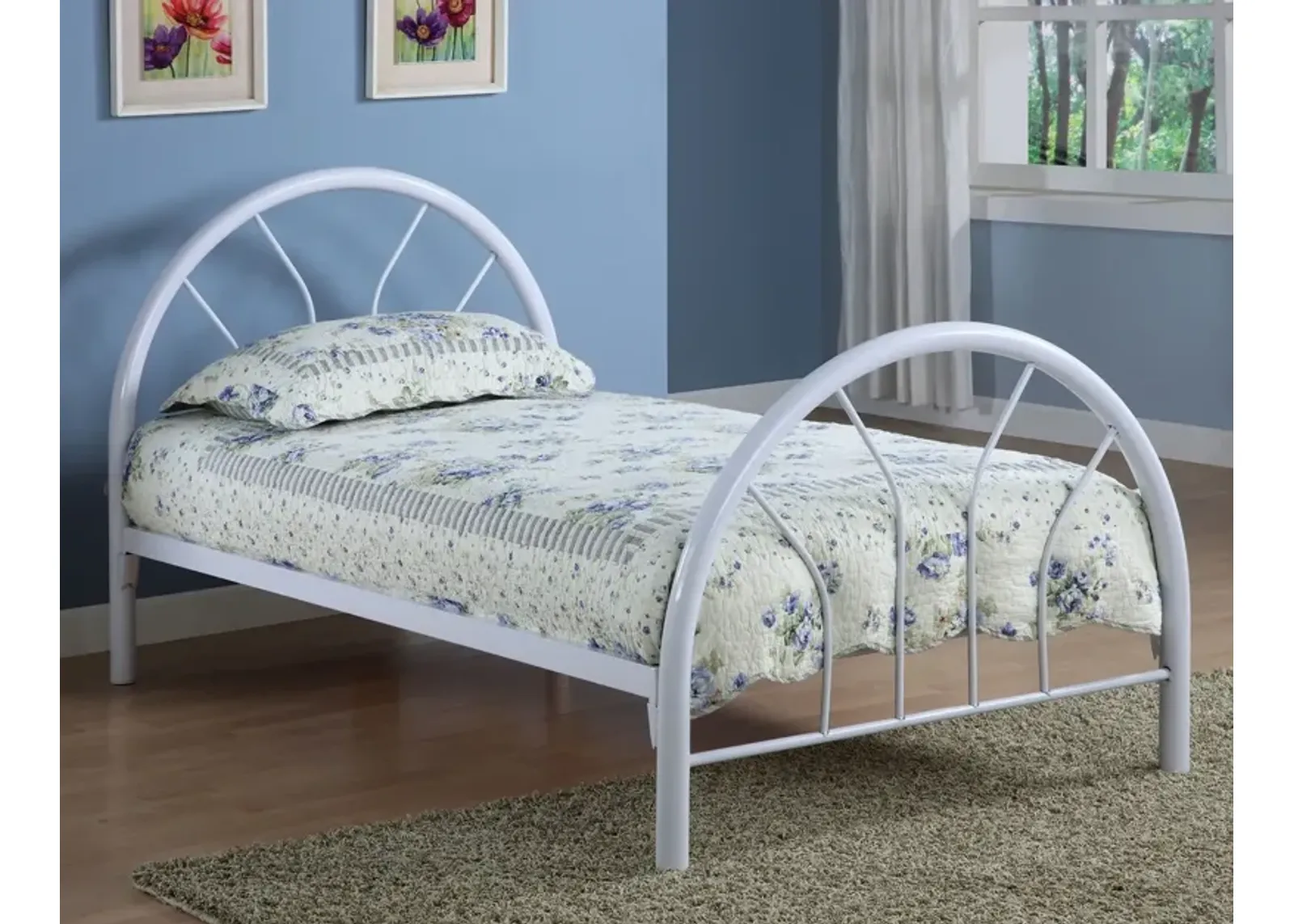 Coaster Marjorie Metal Twin Open Frame Bed White