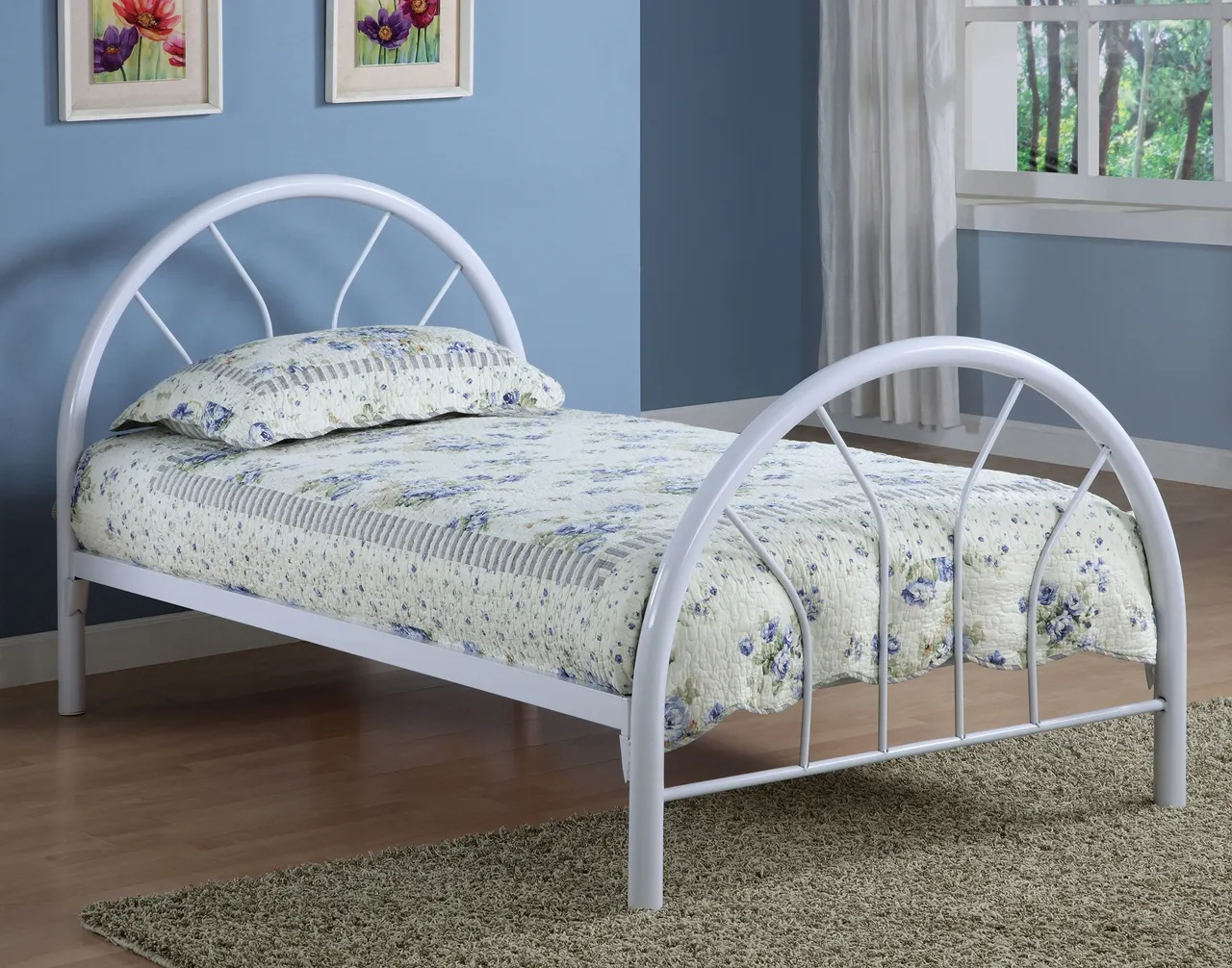 MARJORIE TWIN METAL BED WHITE MARJORIE YOUTH BED