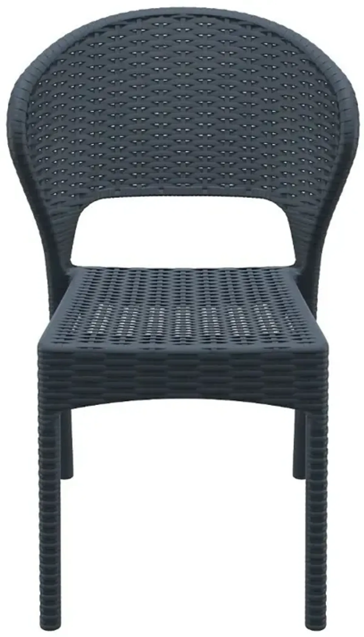 Compamia Daytona Resin Wickerlook Dining Chair Dark Gray