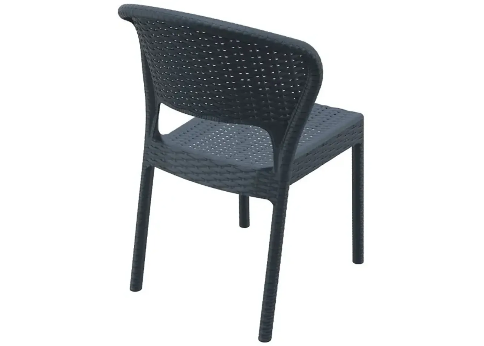 Compamia Daytona Resin Wickerlook Dining Chair Dark Gray