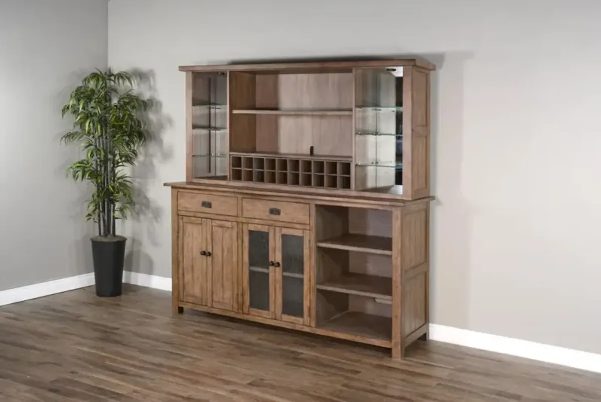 Sunny Designs Doe Valley Buckskin Buffet & Hutch