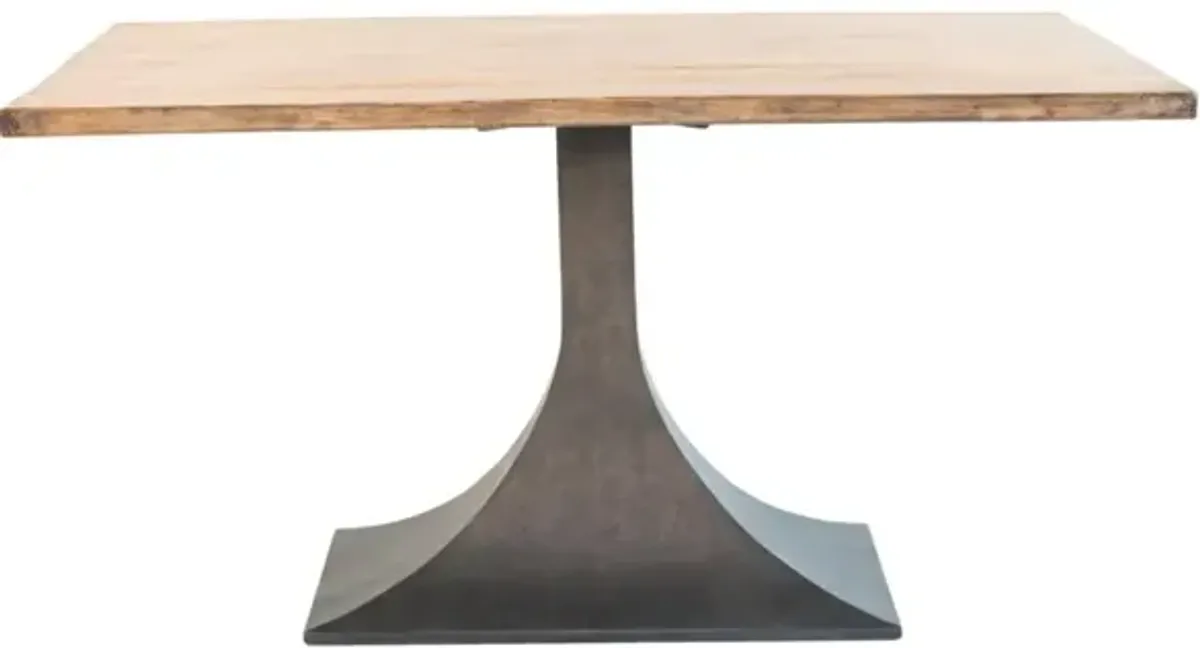 Nest Home Makenzie Antique Natural/Iron Base Rectangle Dining Table (56 Inch )