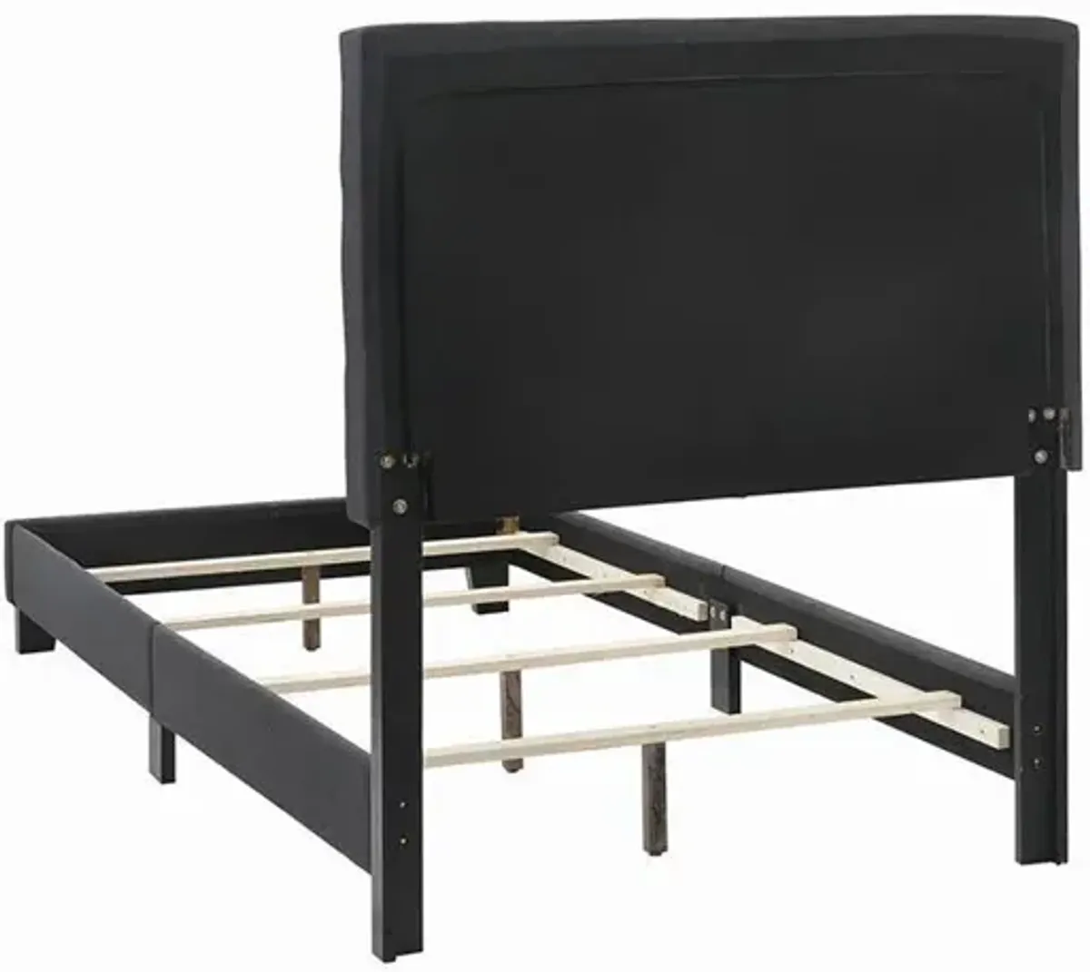 Mapes Upholstered Twin Panel Bed Charcoal