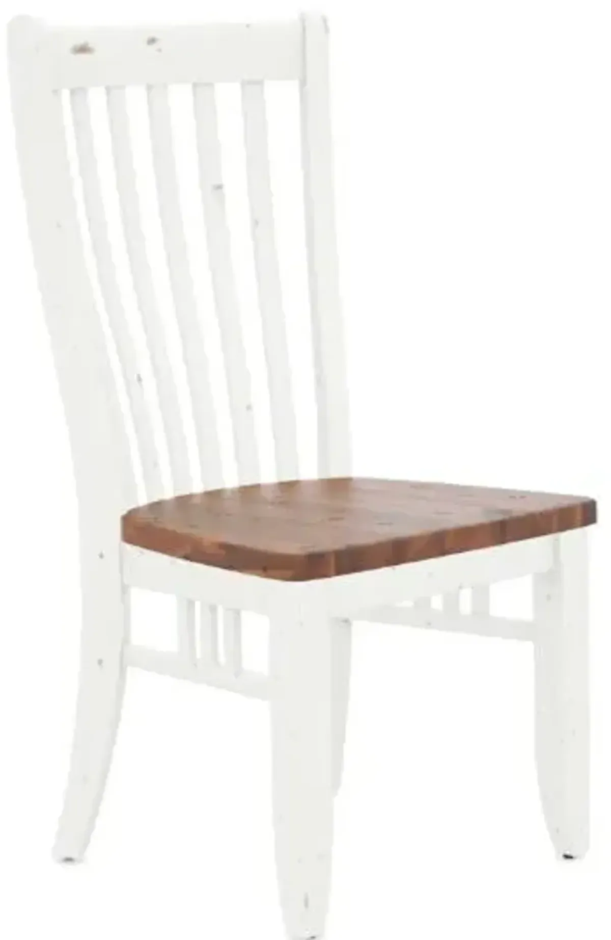 Canadel Champlain Dove White Dining Chair with Sprice Washed Distressed Seat