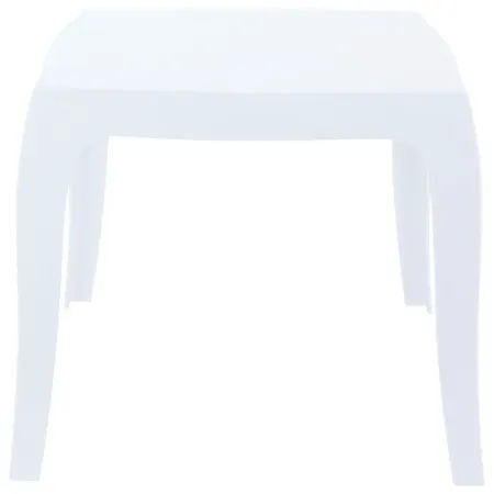 QUEEN POLYCARBONATE SIDE TABLE GLOSSY WHITE
