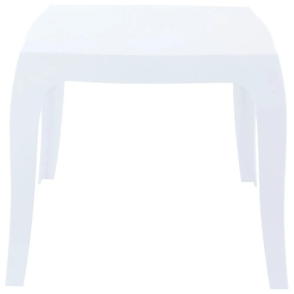QUEEN POLYCARBONATE SIDE TABLE GLOSSY WHITE