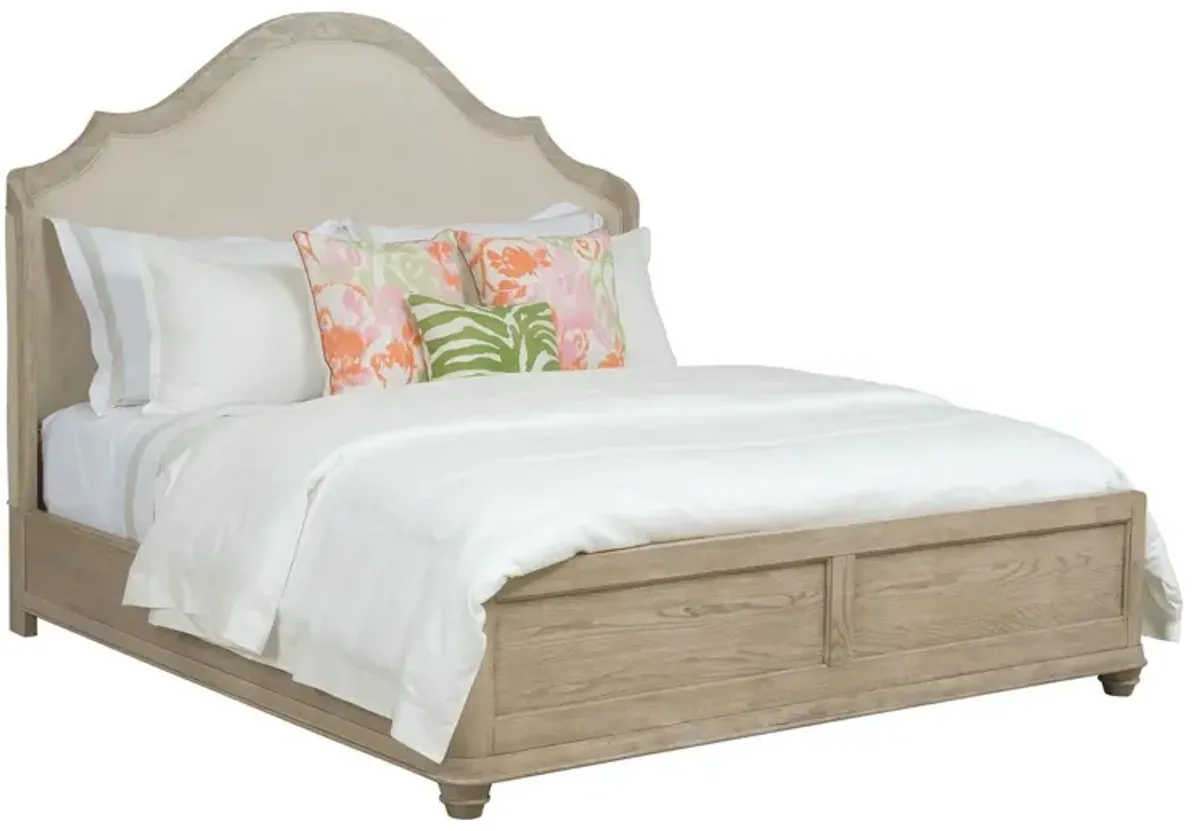 American Drew Vista Oyster Upholstered Queen Headboard