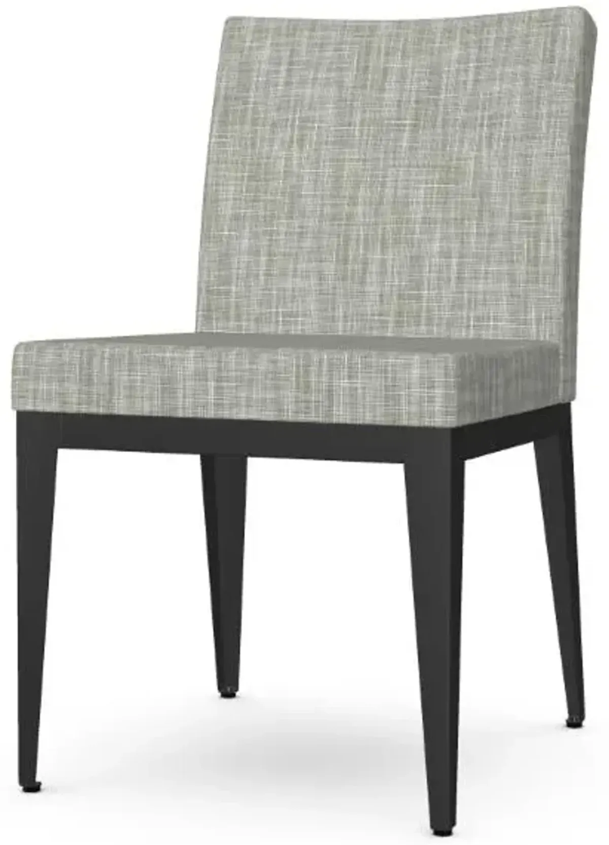 Amisco Pablo Illusion Upholstered Dining Side Chair in Black Coral