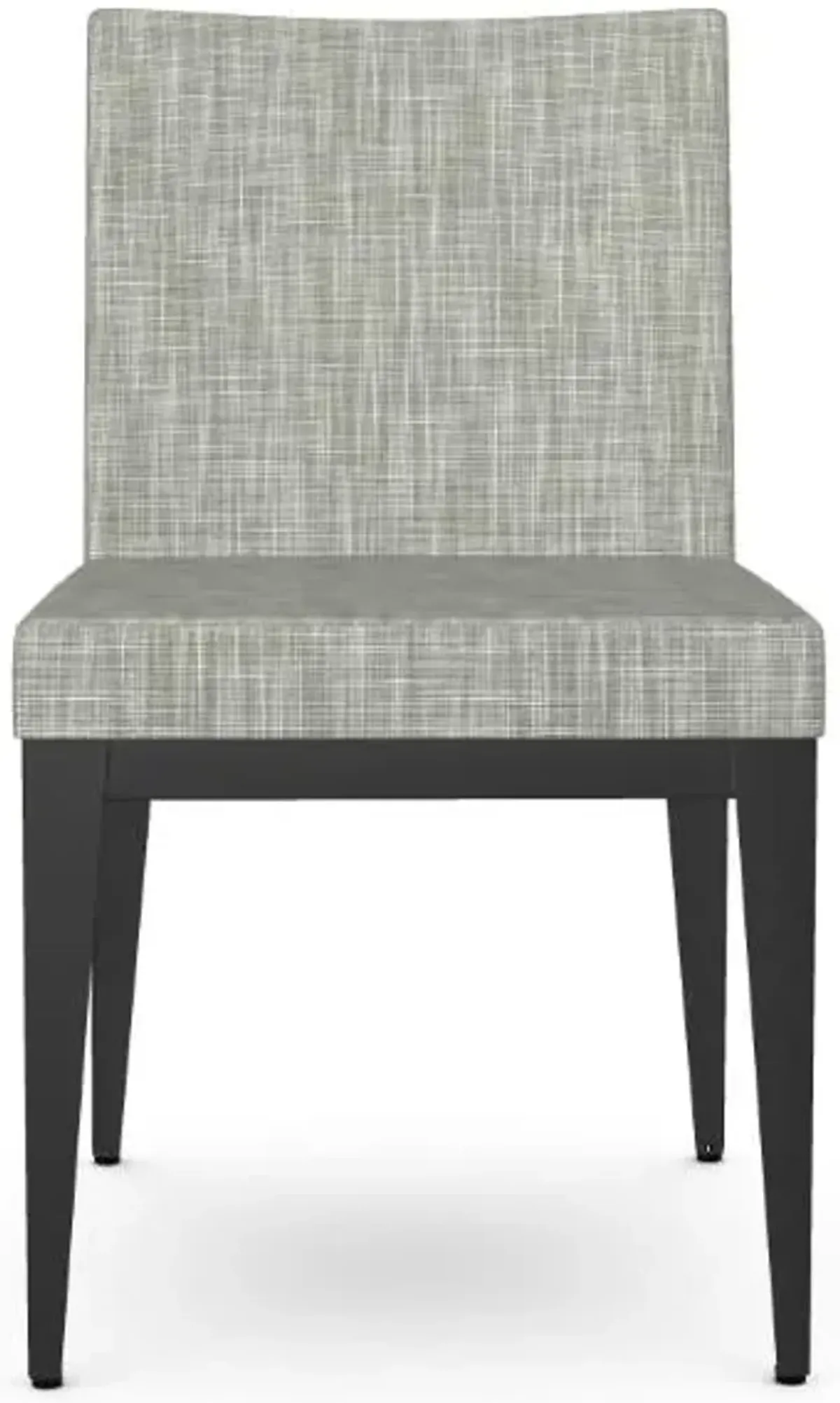 Amisco Pablo Illusion Upholstered Dining Side Chair in Black Coral