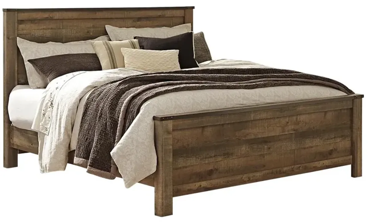 Ashley Trinell Rustic Brown King Panel Bed