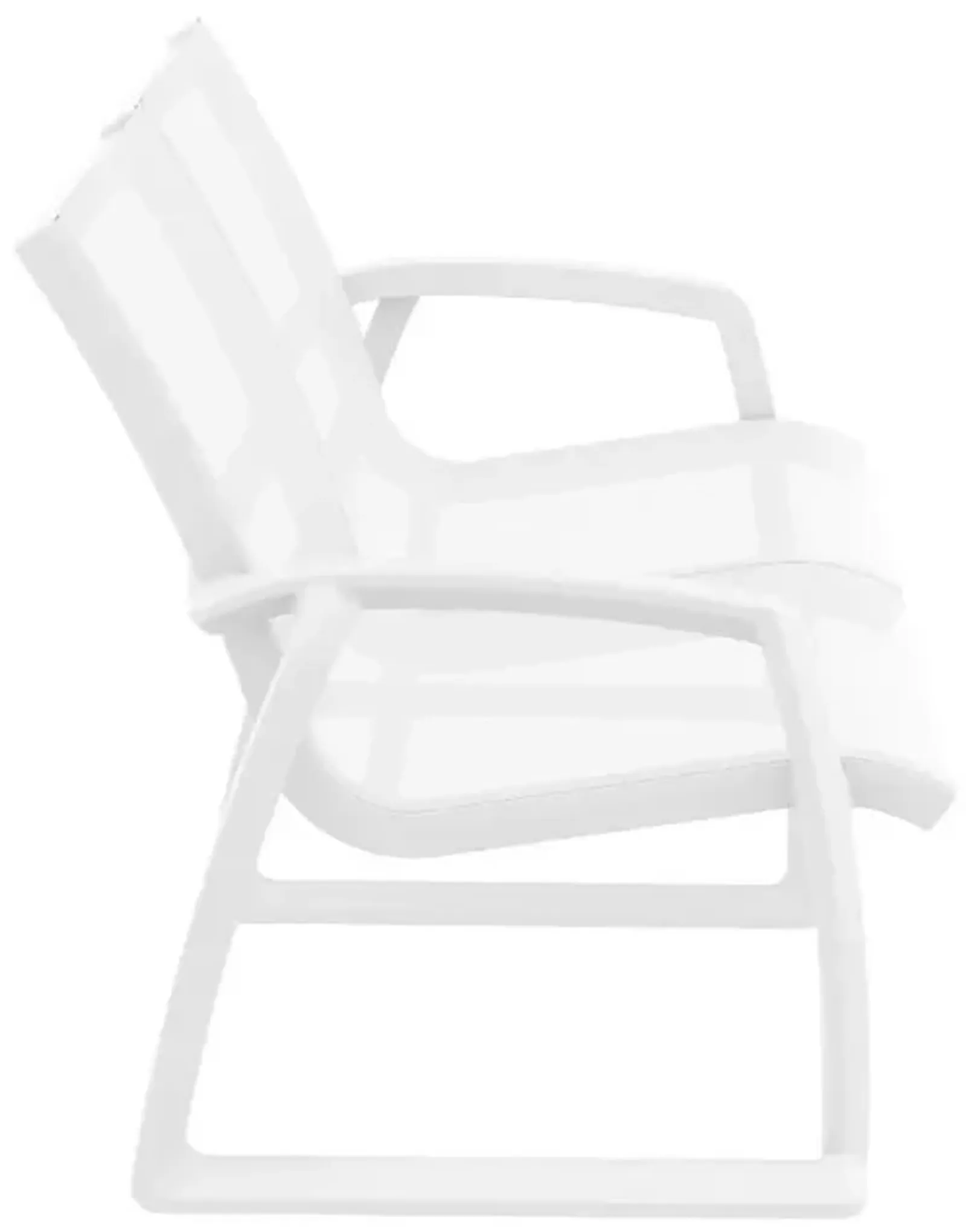 Compamia Pacific Loveseat with Arms White Frame White Sling