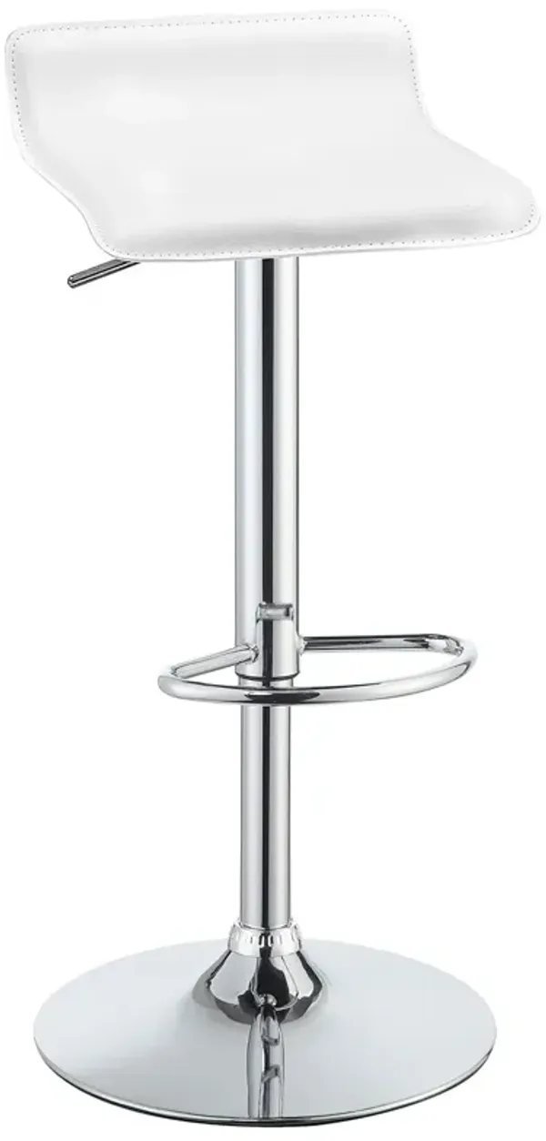 Coaster Bidwell Upholstered Adjustable Bar Stool White