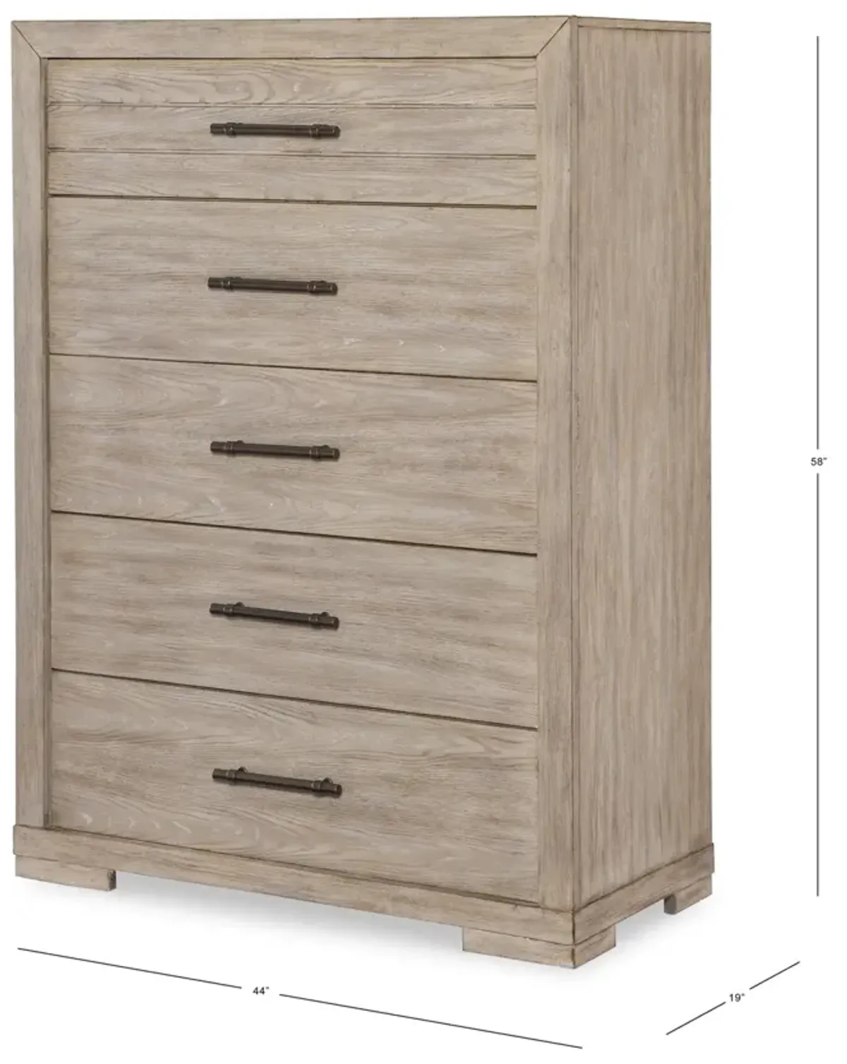 DRAWER CHEST LIGHT OAK FINISH - WESTWOOD LIGHT