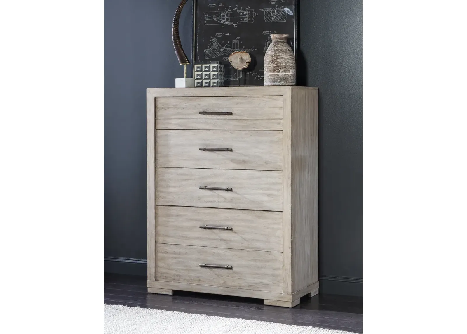 DRAWER CHEST LIGHT OAK FINISH - WESTWOOD LIGHT