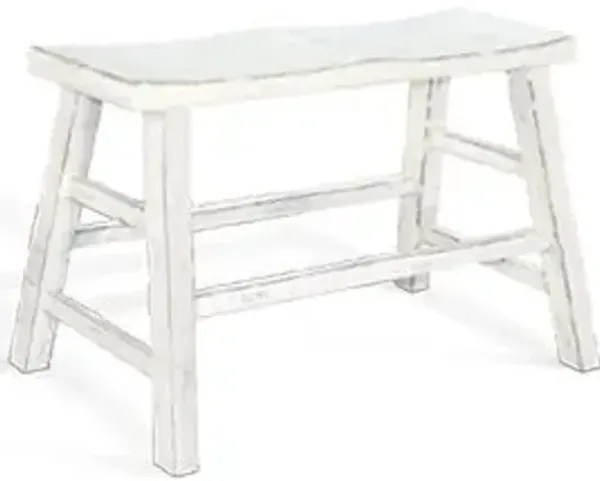 Sunny Designs Marina White Sand 24 Inch Wood Seat Counter-Height Bench