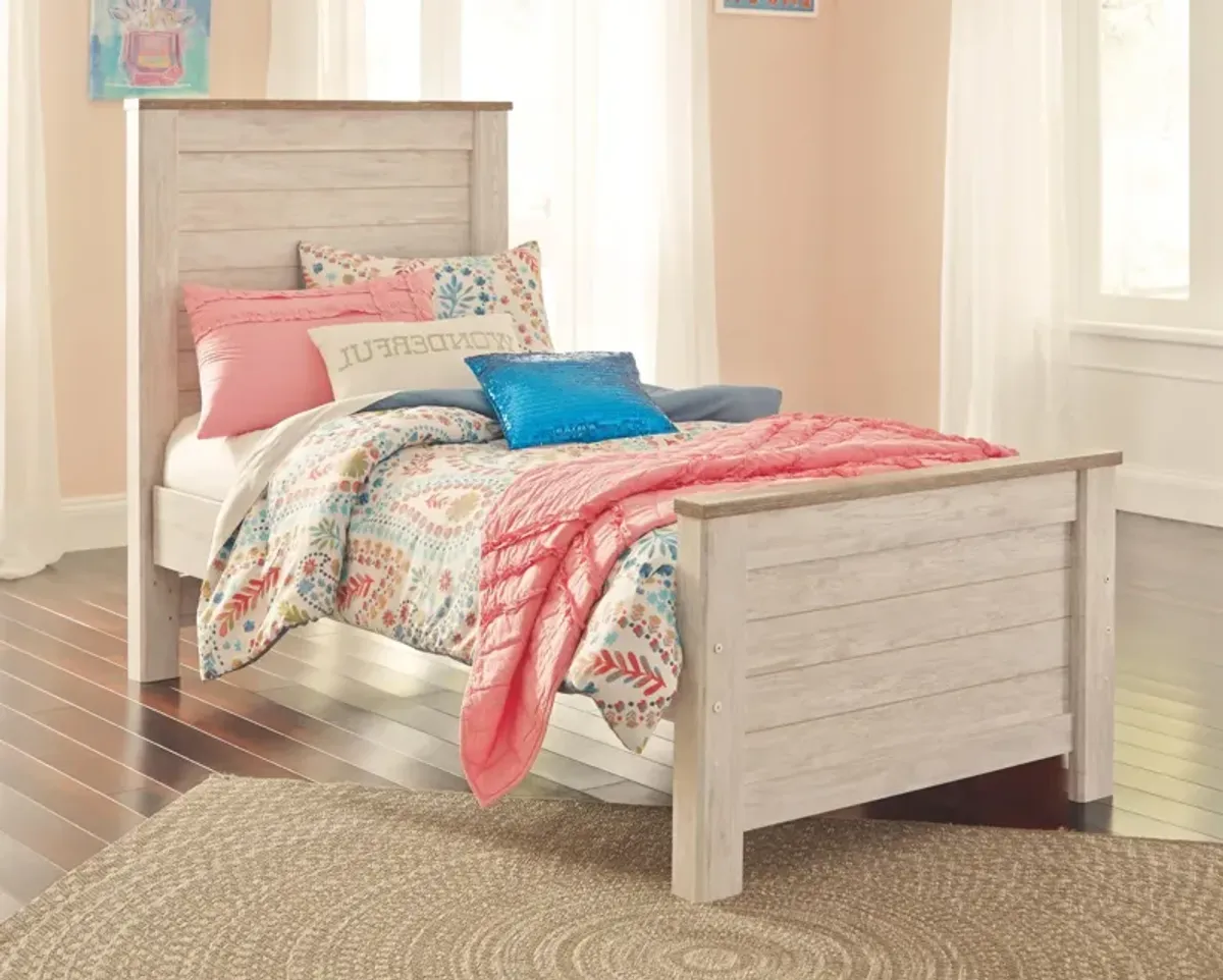 Ashley Kids/Teens Willowton Whitewash Twin Panel Bed