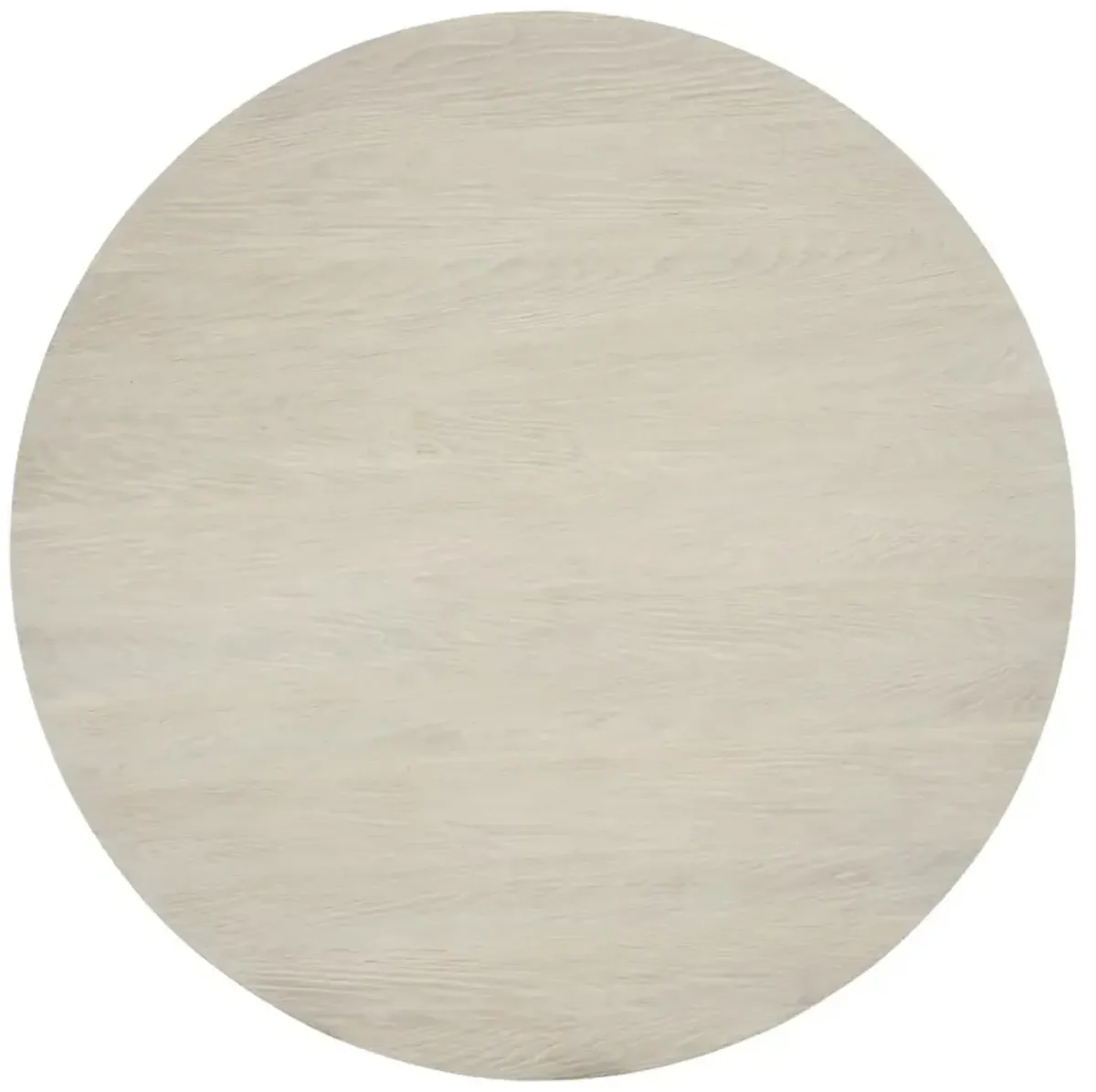 Bernhardt Alexa Sandblasted White Oak Round Dining Table in Jicama Finish